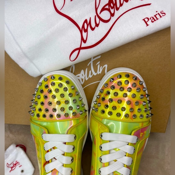 New CHRISTIAN LOUBOUTIN spikes SNEAKERS SIZE 41 - Picture 3 of 8